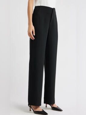 Reformation Black High-Waist Tailored Trousers.